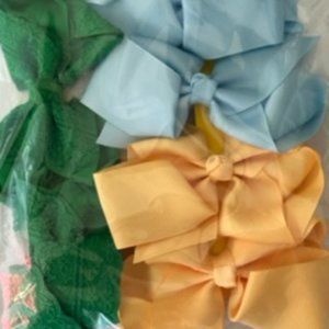 Bundle of (6) 4" Bows - 3 Sets of Pigtails   B8198  Handmade NWT Boutique